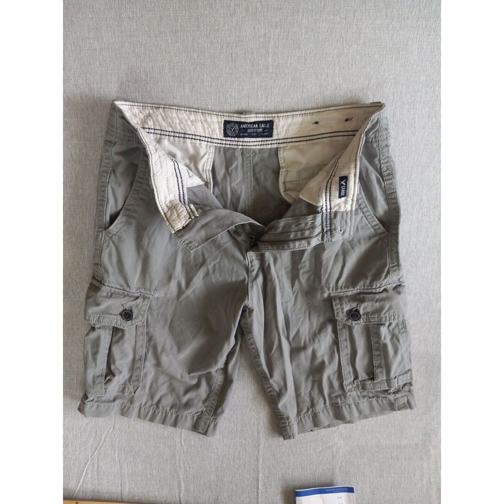 American Eagle Men's 33 Outdoor Cargo Pure Cotton Military Green‎ Utility Short